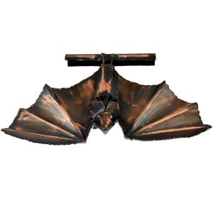 Figura di grondaia Pipistrello medio ali aperte