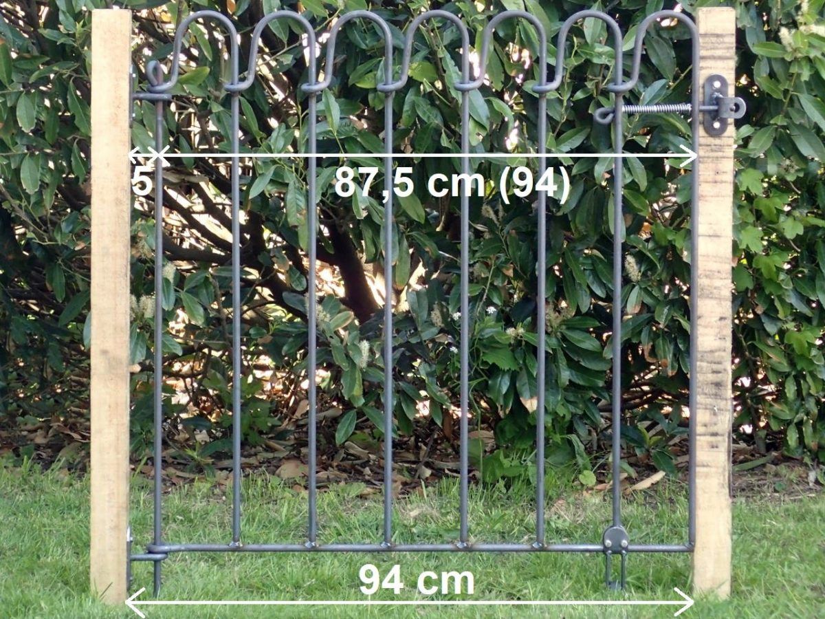 Porte en acier pour clôture à emboîter