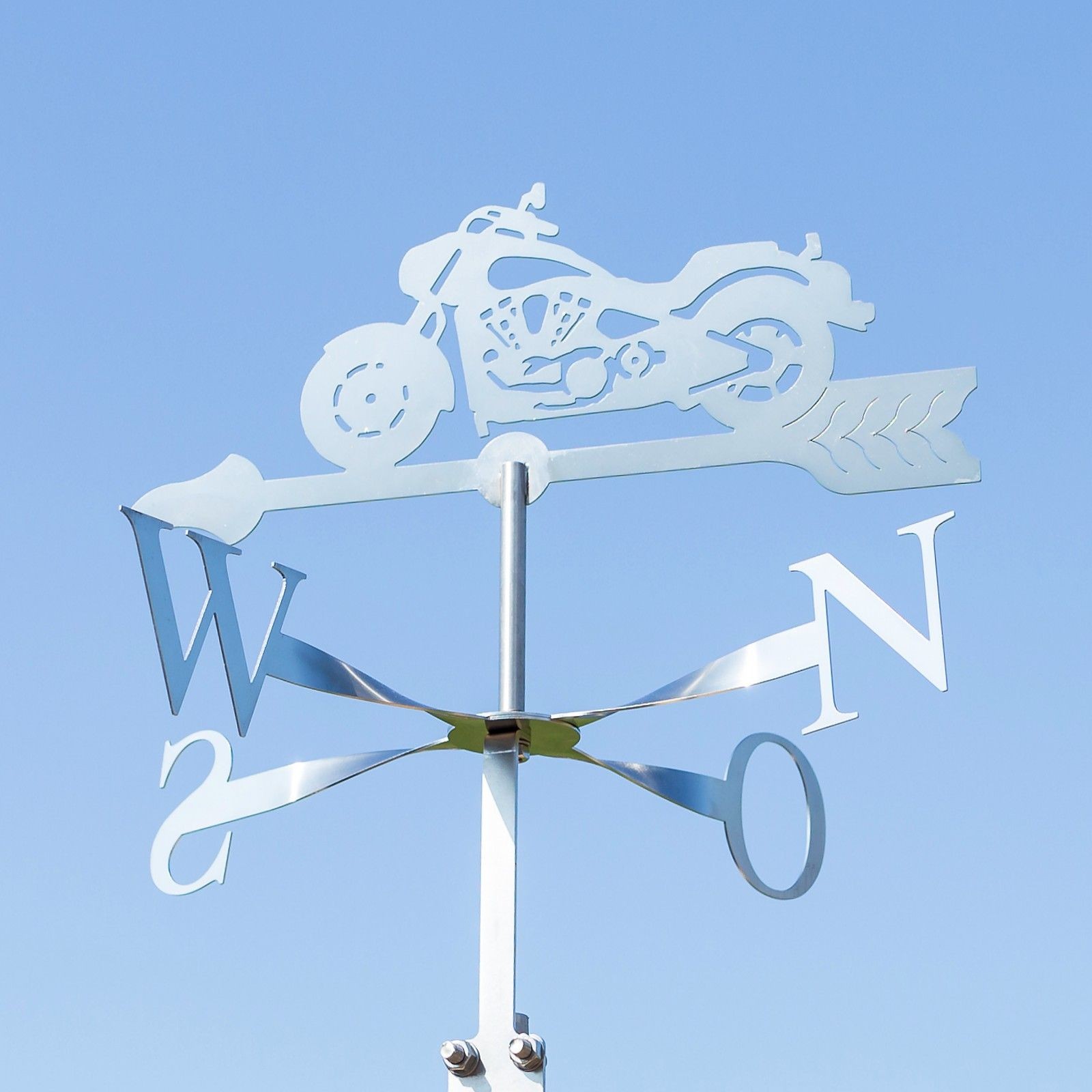 Windwijzer Chopper motorfiets roestvrij staal -medium maat-
