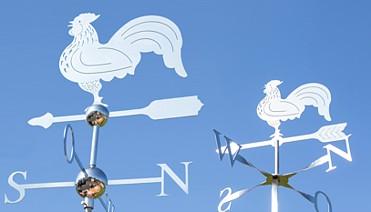 Size difference stainless steel weathervanes