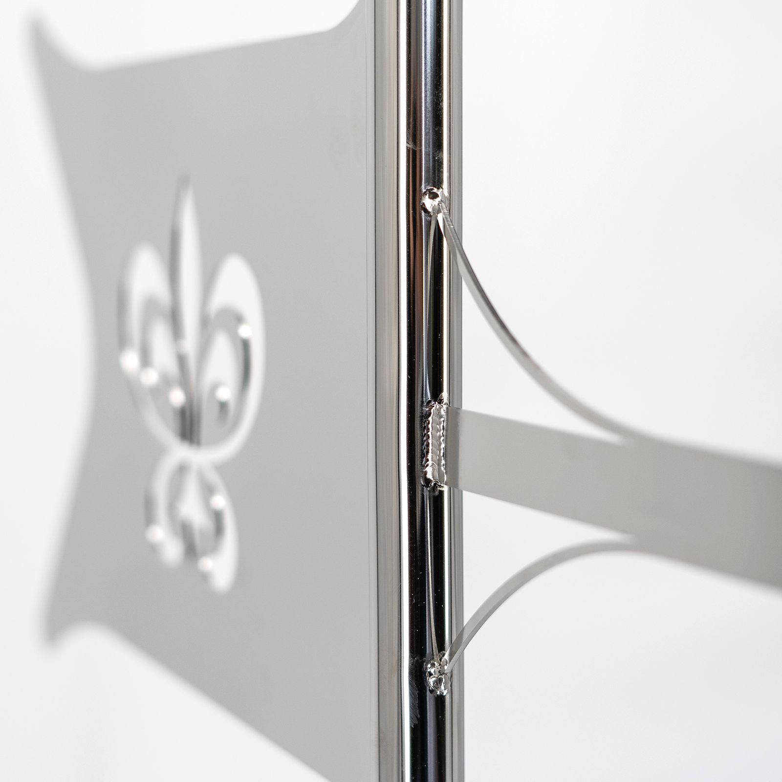 Girouette Bannière avec fleur de lys en acier inoxydable