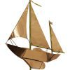 Grande banderuola in rame con nave a vela