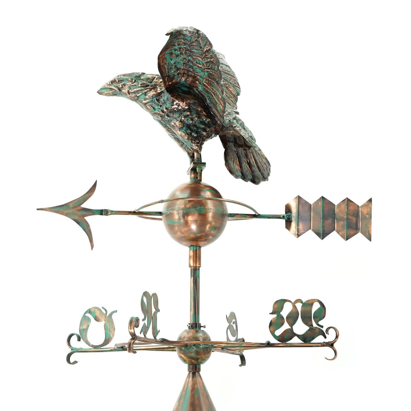 Große Wetterfahne Adler aus Kupfer - Handgefertigt Vintage