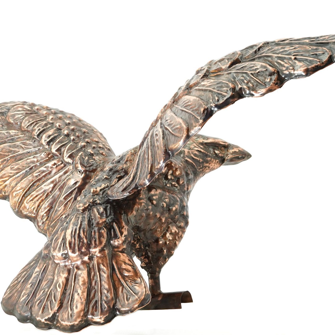 Rinnenfigur Dachrinnenfigur großer Adler aus Kupfer